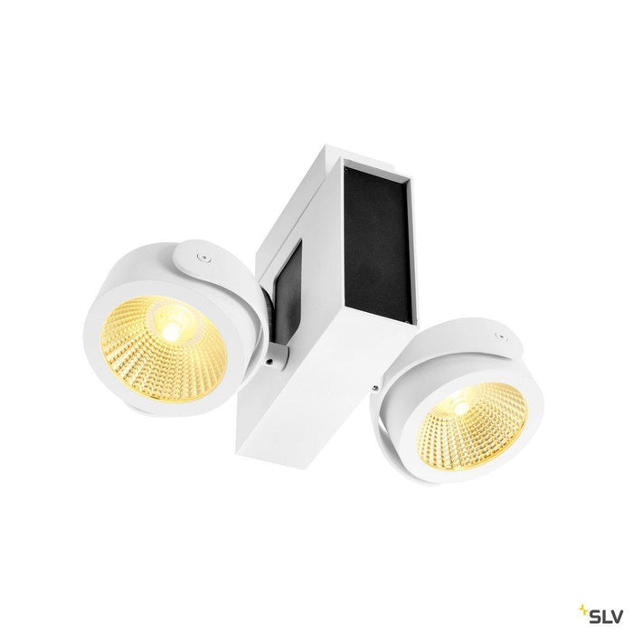 TEC KALU CW, LED Indoor surface-mounted wall and ceiling light double, white/black 24° 3000K