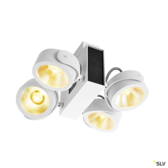 TEC KALU CW, LED Indoor surface-mounted wall and ceiling light, quad white/black 60° 3000K