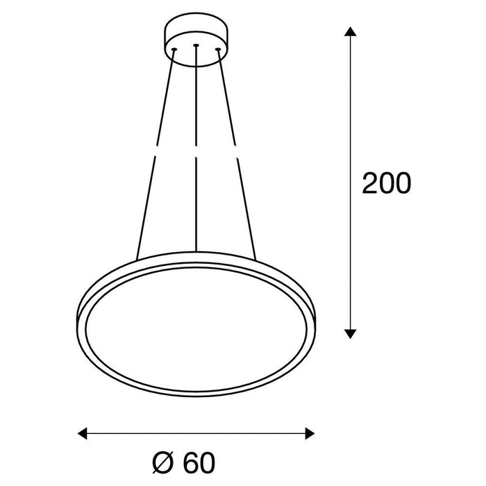 LED PANEL ROUND, pendant version, matt white, 338 LED, 40W, dimmable, 3000K