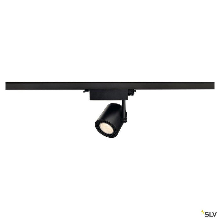 3~ SUPROS TRACK LED 3-circuit system luminaire black 3000K CRI90 60° reflector 3380lm incl. 3-circuit adapter