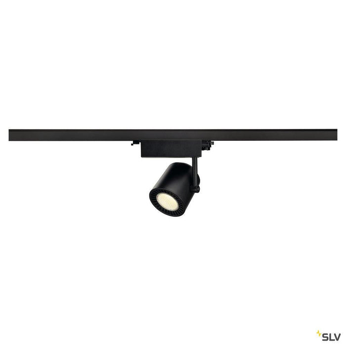 3~ SUPROS TRACK LED 3-circuit system luminaire black 4000K CRI90 60° 3520lm reflector incl. 3-circuit adapter