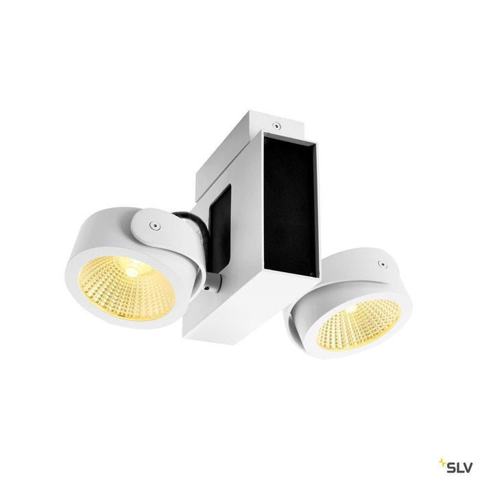 TEC KALU CW, LED Indoor surface-mounted wall and ceiling light double, white/black 60° 3000K
