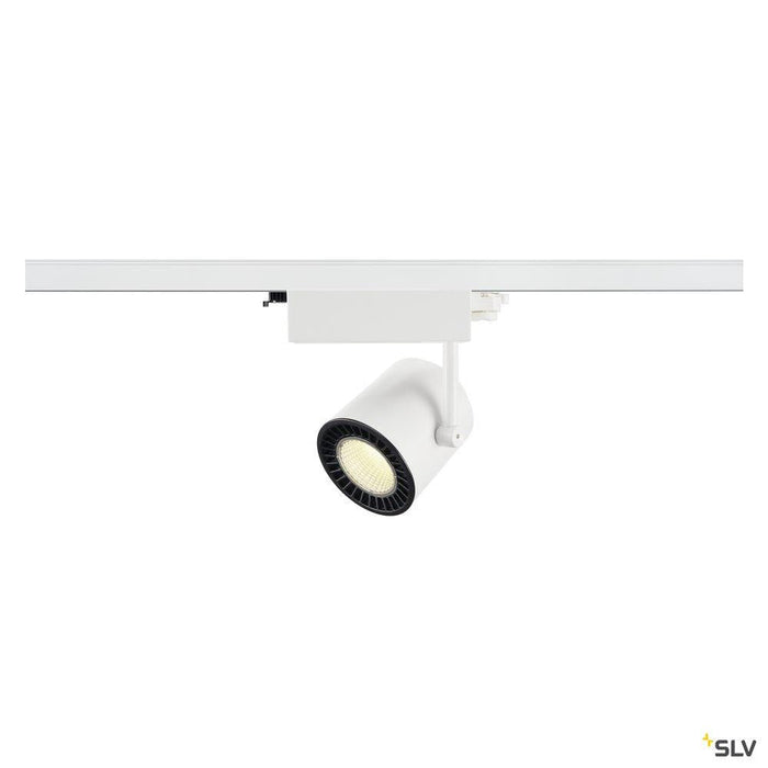 3~ SUPROS TRACK LED 3-circuit system luminaire white 4000K CRI90 60° reflector 2700lm incl. 3-circuit adapter