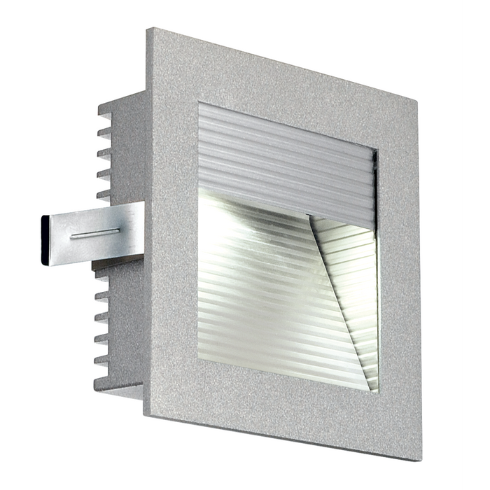 FRAME CURVE LED recessed light , square, silver-grey, white LED