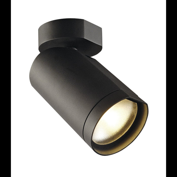BILAS SPOT, single, round, matt black, 16W COB LED, 25°, 2700K, with wall plate