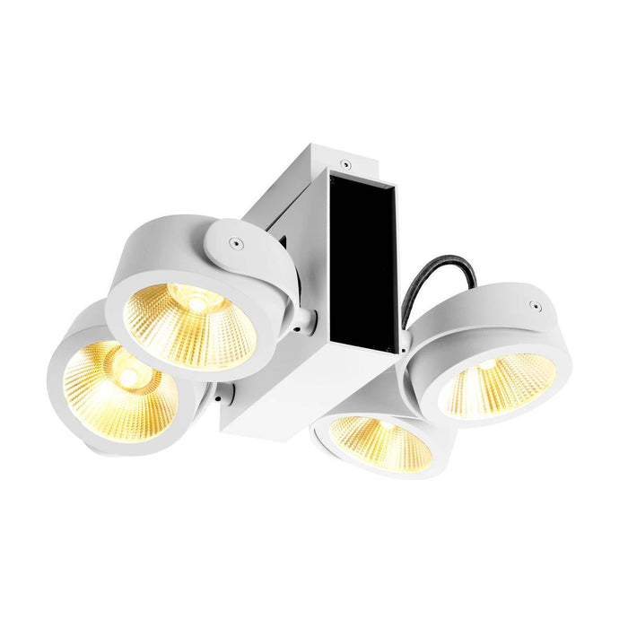 TEC KALU CW, LED Indoor surface-mounted wall and ceiling light, quad white/black 24° 3000K