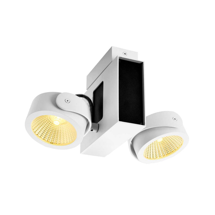 TEC KALU CW, LED Indoor surface-mounted wall and ceiling light double, white/black 24° 3000K