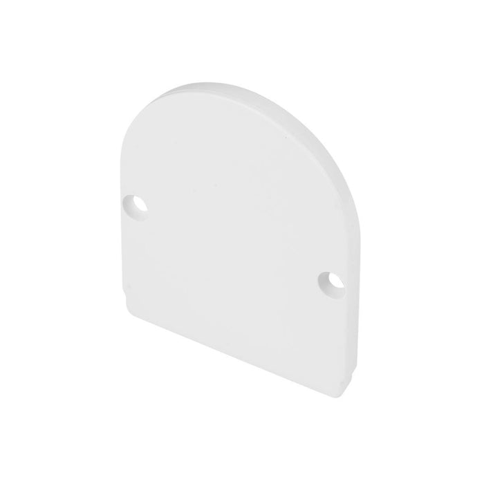 GLENOS end cap for industrial profile dome, matt white, 2 pcs.