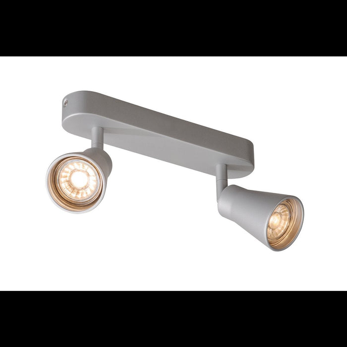 AVO CW Double, Indoor surface-mounted wall and ceiling light, QPAR51, silver, max. 50W