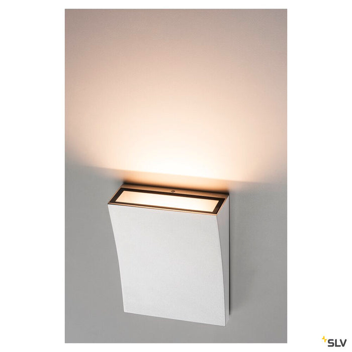 DELWA WIDE LED outdoor wall light, 3000K, 100°, white, IP44