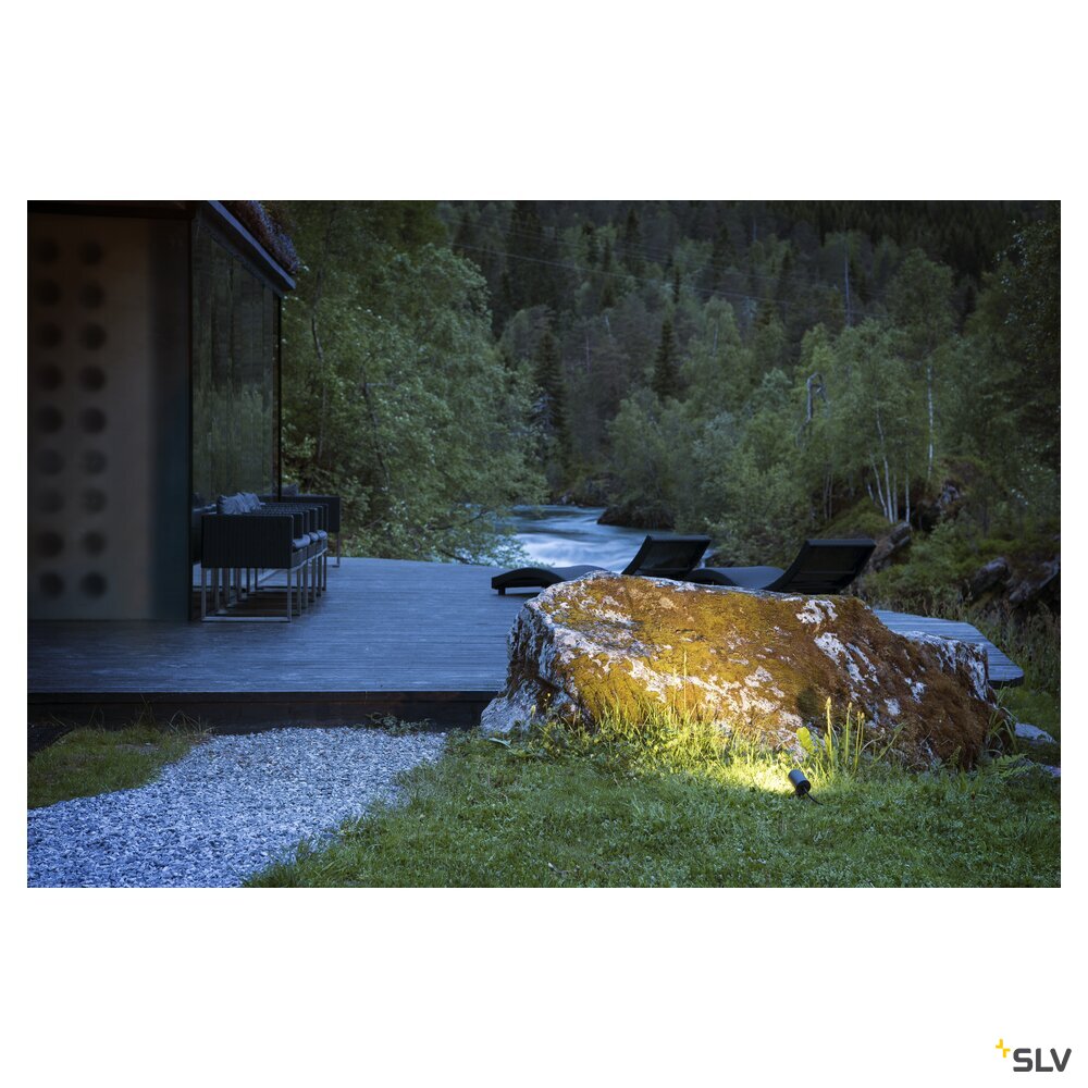 HELIA, outdoor spot, LED, 3000K, 35°, anthracite, IP55