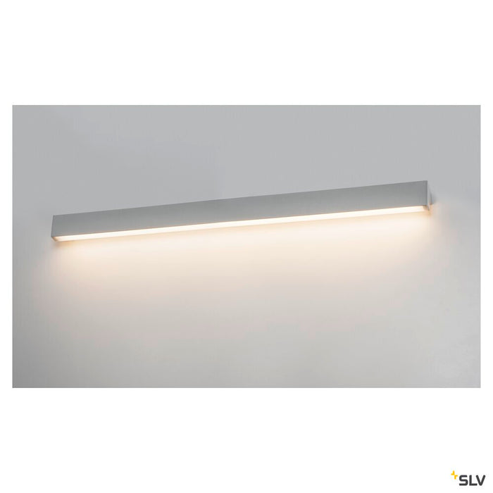 L-LINE 120 LED, wall and ceiling light, IP44, 3000K, 3000lm, silver