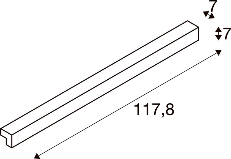 SLV 1001304 - L-LINE 120 LED, wall and ceiling light, IP44, 3000K, 3000lm, silver