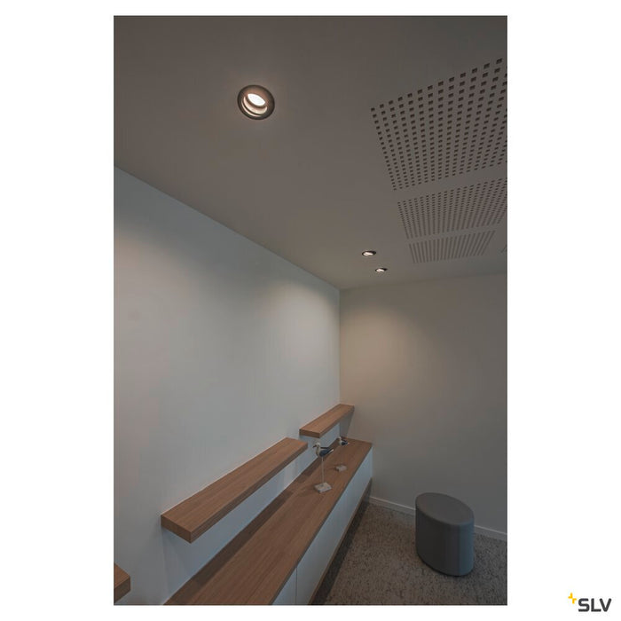 NEW TRIA 68 round, indoor recessed ceiling light, QPAR51, black, 50W