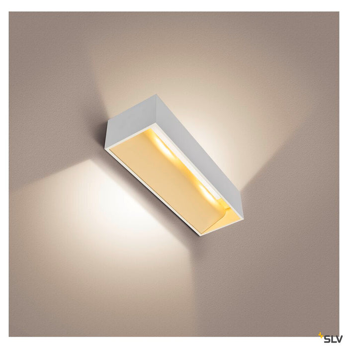 LOGS IN L, Indoor LED surface-mounted wall light, white , 3000K, TRIAC, dimmable
