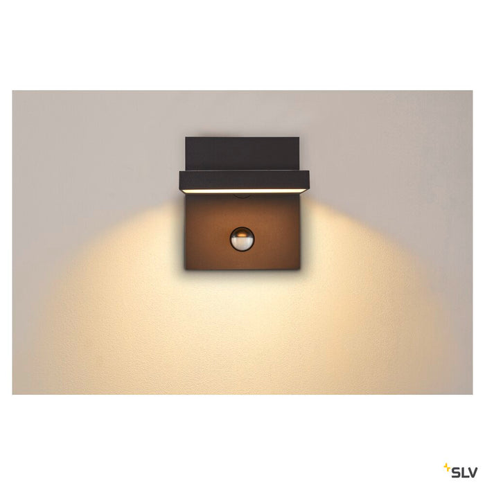 ABRIDOR SENSOR, Outdoor LED surface-mounted wall light IP55 anthracite 3000/4000K