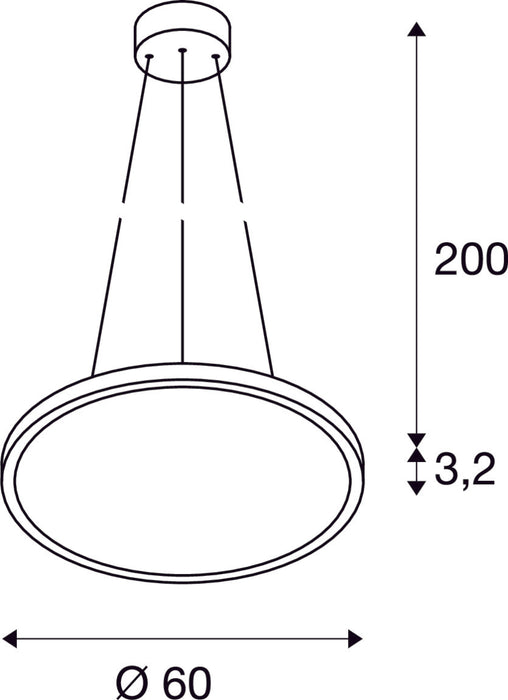 PANEL 60 DALI, Indoor LED pendants round white 3000K