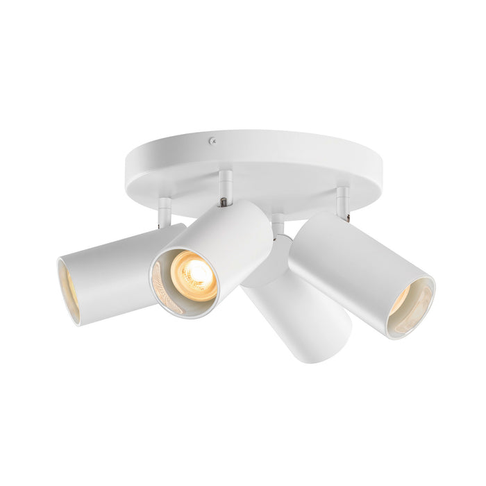 ASTO TUBE, ceiling-mounted light, cylindrical, GU10, 4x max. 10 W, white
