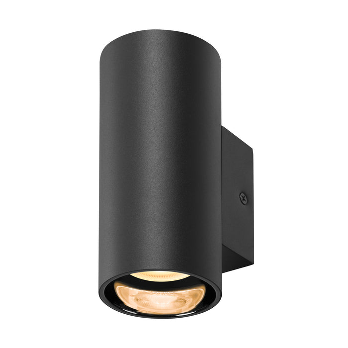 ASTO TUBE, wall-mounted light, cylindrical, GU10, 1x max. 10 W, black