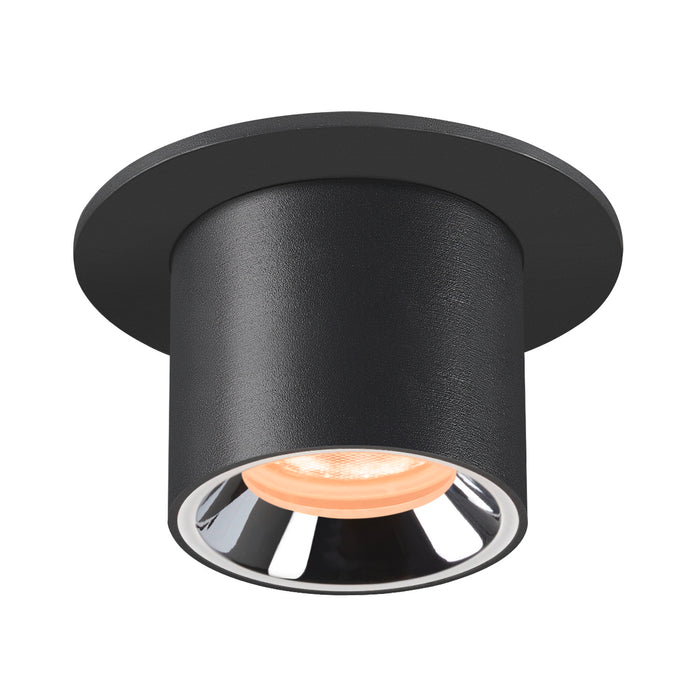 NUMINOS PROJECTOR XS recessed ceiling light, 2700 K, 40°, cylindrical, black / chrome