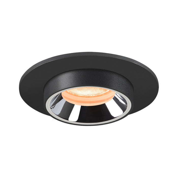 NUMINOS PROJECTOR XS recessed ceiling light, 2700 K, 55°, cylindrical, black / chrome