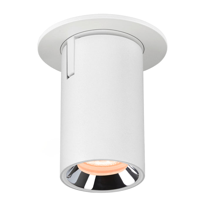 NUMINOS PROJECTOR XS recessed ceiling light, 2700 K, 40°, cylindrical, white / chrome
