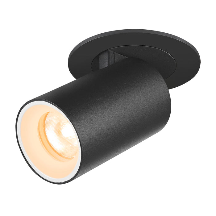 NUMINOS PROJECTOR XS recessed ceiling light, 3000 K, 40°, cylindrical, black / white
