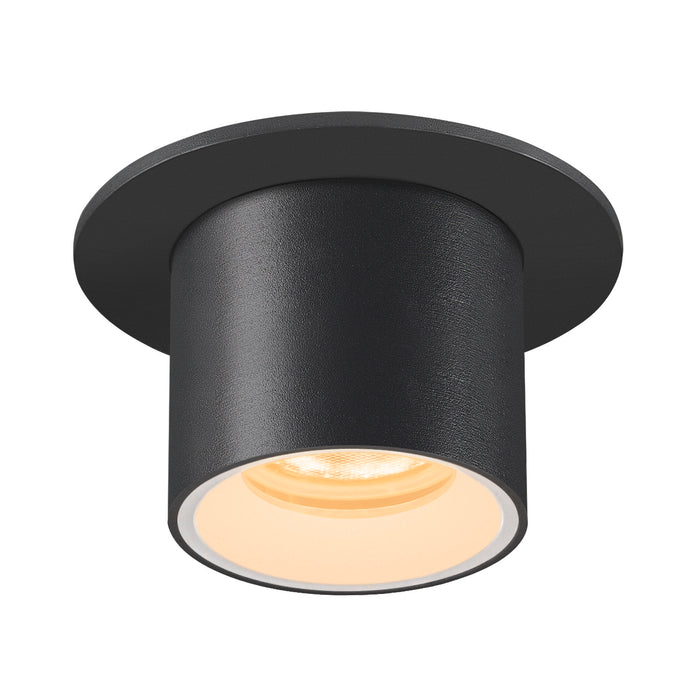 NUMINOS PROJECTOR XS recessed ceiling light, 3000 K, 55°, cylindrical, black / white