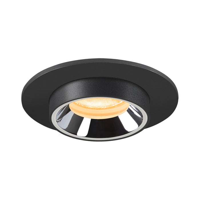 NUMINOS PROJECTOR XS recessed ceiling light, 3000 K, 55°, cylindrical, black / chrome