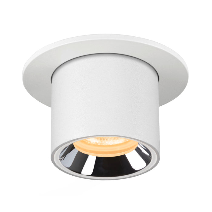 NUMINOS PROJECTOR XS recessed ceiling light, 3000 K, 20°, cylindrical, white / chrome