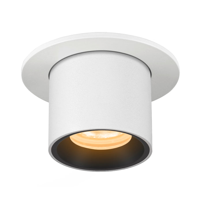 NUMINOS PROJECTOR XS recessed ceiling light, 3000 K, 55°, cylindrical, white / black