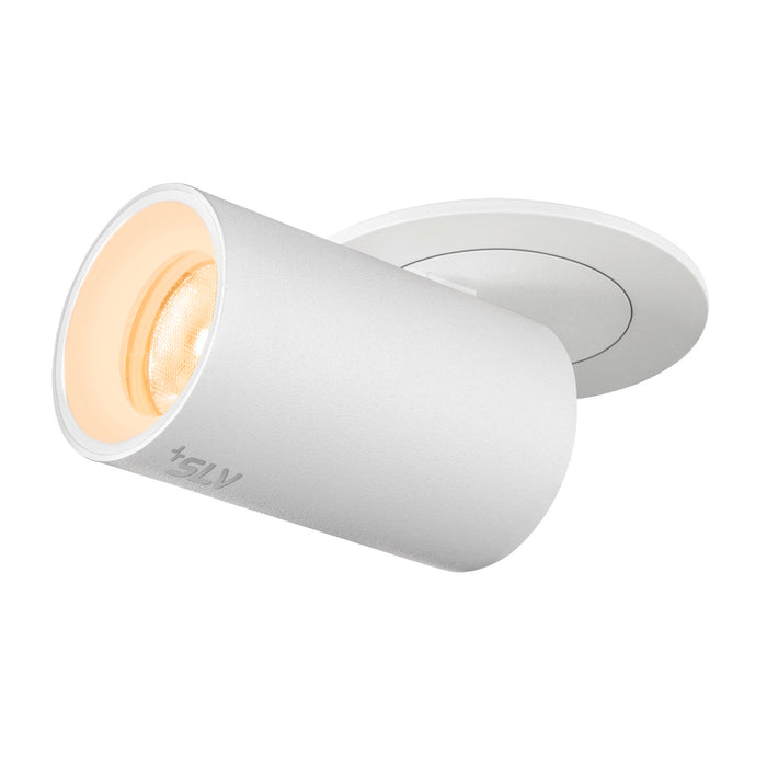 NUMINOS PROJECTOR XS recessed ceiling light, 3000 K, 55°, cylindrical, white / white