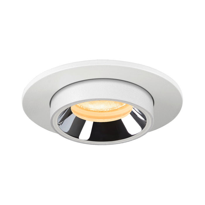 NUMINOS PROJECTOR XS recessed ceiling light, 3000 K, 55°, cylindrical, white / chrome