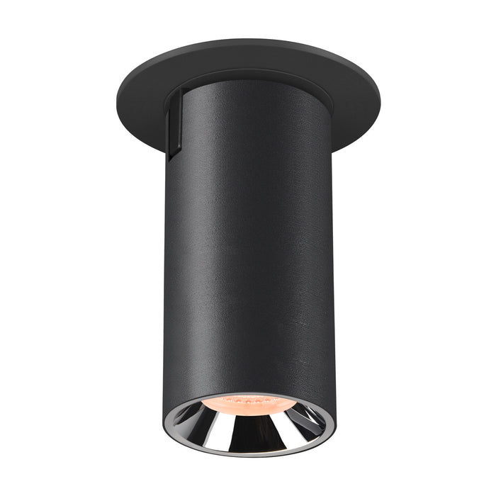 NUMINOS PROJECTOR S recessed ceiling light, 2700 K, 20°, cylindrical, black / chrome