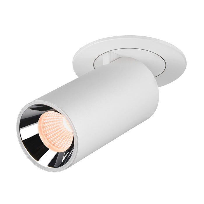 NUMINOS PROJECTOR S recessed ceiling light, 2700 K, 55°, cylindrical, white / chrome