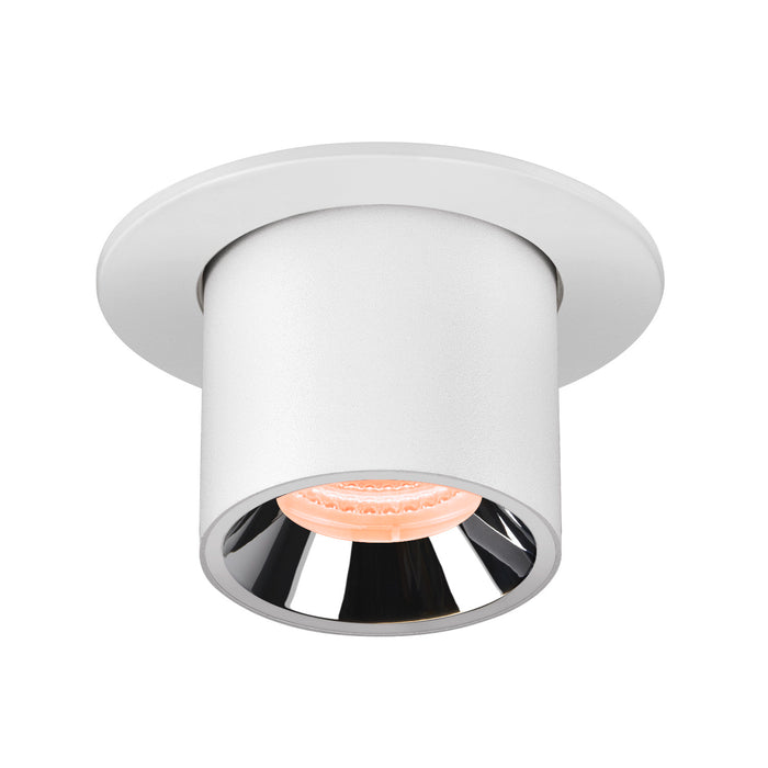 NUMINOS PROJECTOR S recessed ceiling light, 2700 K, 55°, cylindrical, white / chrome
