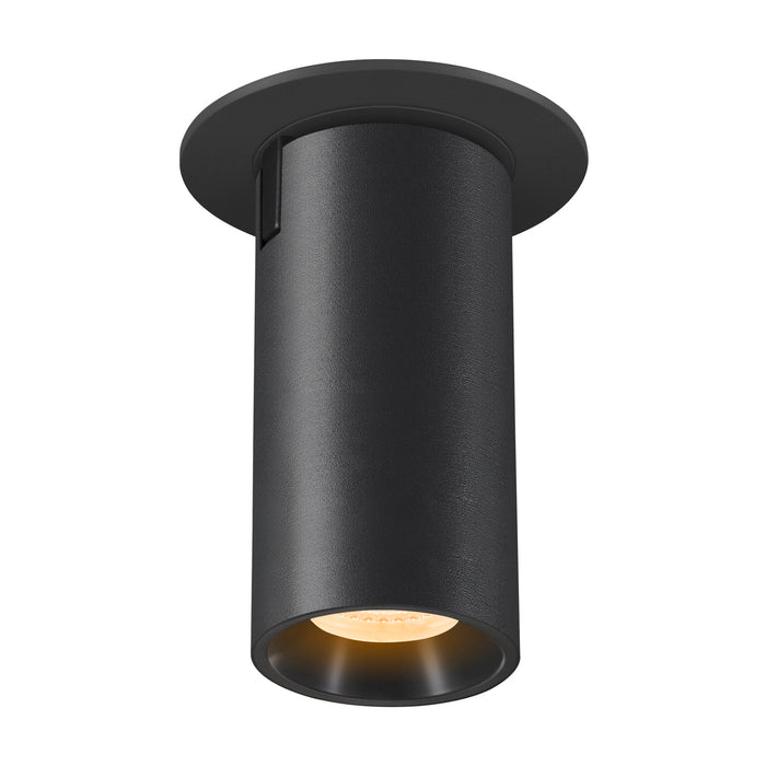 NUMINOS PROJECTOR S recessed ceiling light, 3000 K, 40°, cylindrical, black / black