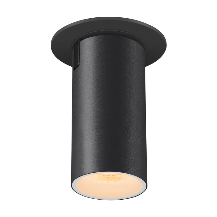 NUMINOS PROJECTOR S recessed ceiling light, 3000 K, 40°, cylindrical, black / white