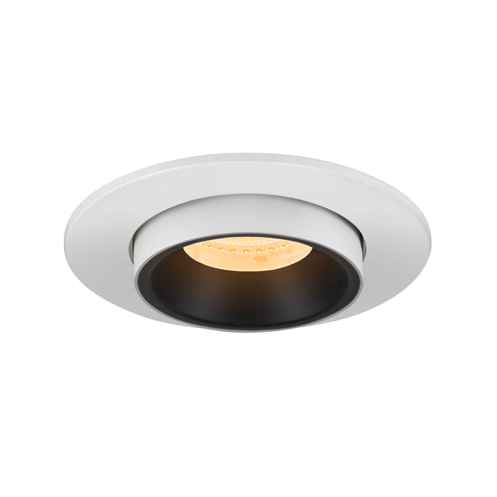 NUMINOS PROJECTOR S recessed ceiling light, 3000 K, 20°, cylindrical, white / black