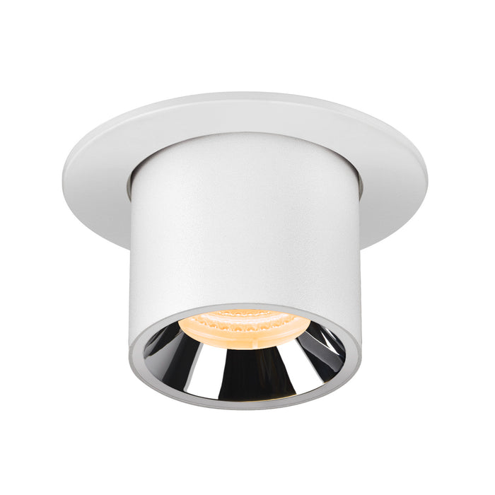 NUMINOS PROJECTOR S recessed ceiling light, 3000 K, 20°, cylindrical, white / chrome