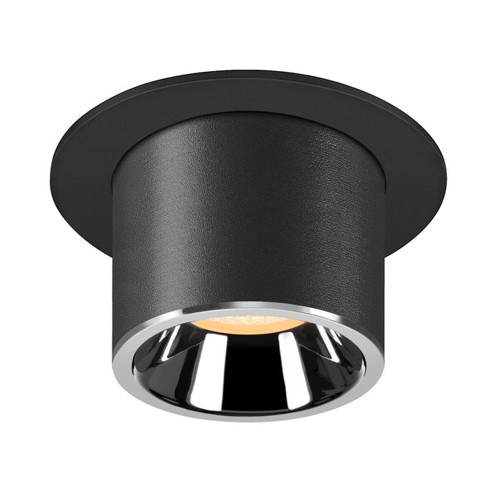NUMINOS PROJECTOR M recessed ceiling light, 3000 K, 20°, cylindrical, black / chrome