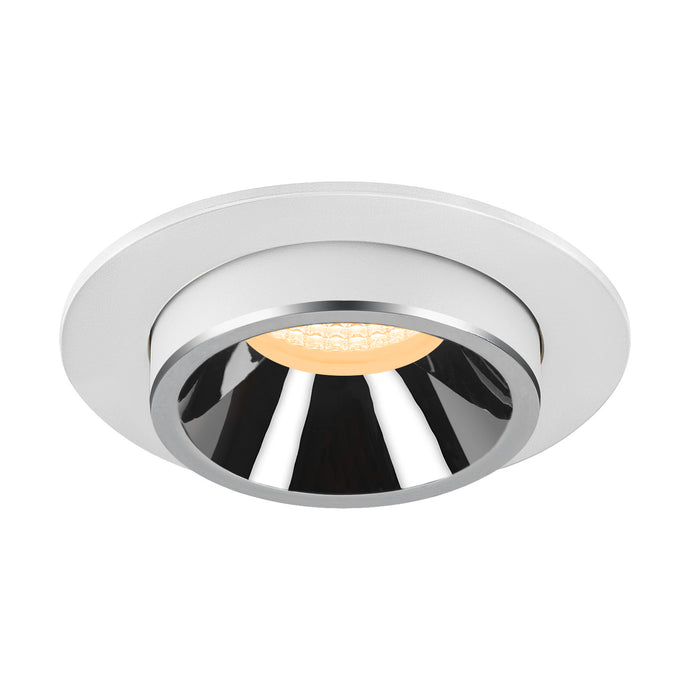 NUMINOS PROJECTOR M recessed ceiling light, 3000 K, 20°, cylindrical, white / chrome