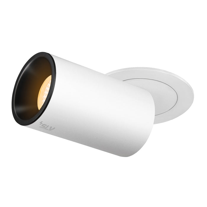 NUMINOS PROJECTOR M recessed ceiling light, 3000 K, 40°, cylindrical, white / black