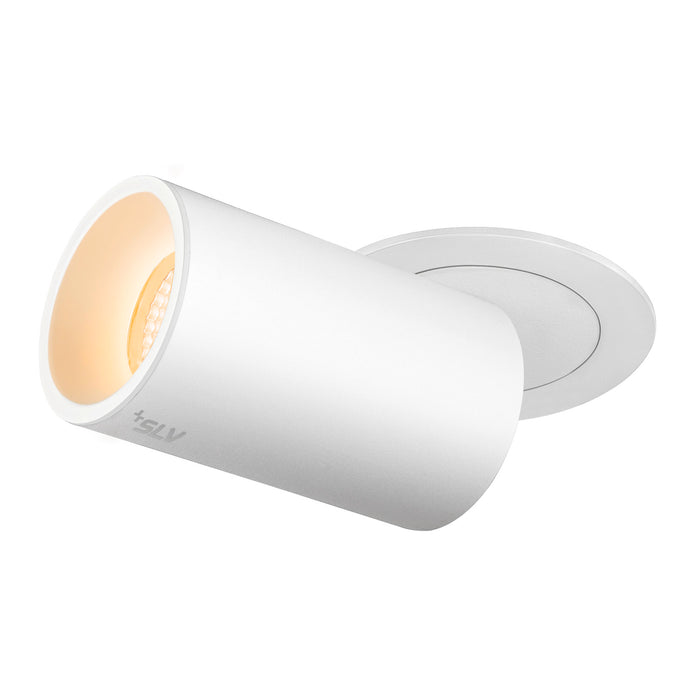 NUMINOS PROJECTOR M recessed ceiling light, 3000 K, 55°, cylindrical, white / white