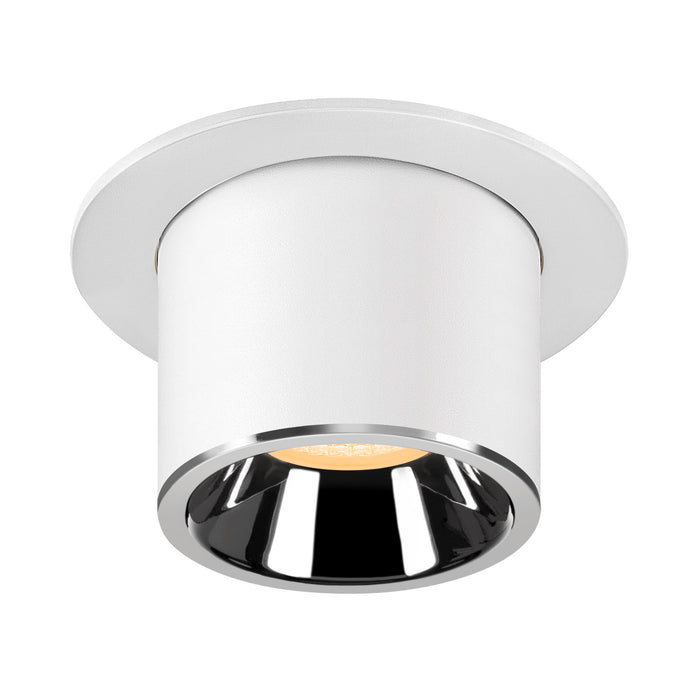 NUMINOS PROJECTOR M recessed ceiling light, 3000 K, 55°, cylindrical, white / chrome