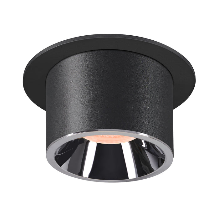 NUMINOS PROJECTOR L recessed ceiling light, 2700 K, 20°, cylindrical, black / chrome
