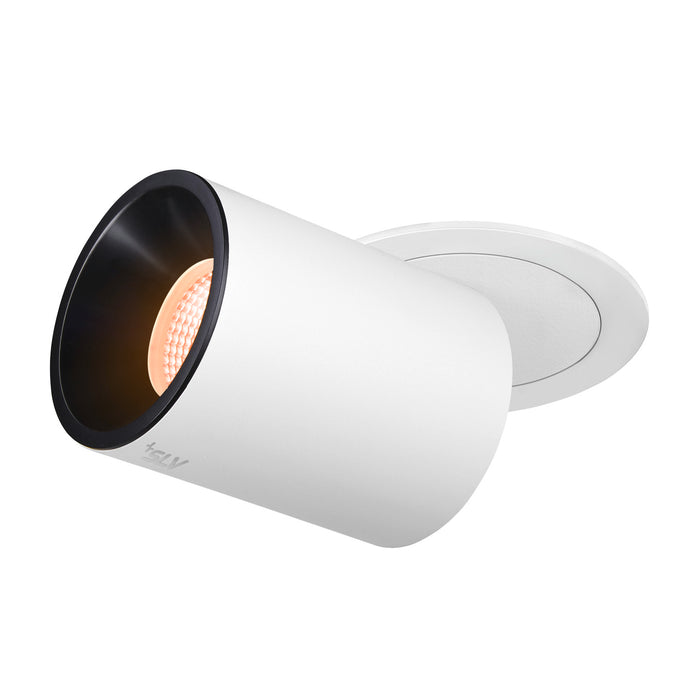 NUMINOS PROJECTOR L recessed ceiling light, 2700 K, 20°, cylindrical, white / black
