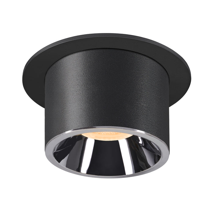 NUMINOS PROJECTOR L recessed ceiling light, 3000 K, 40°, cylindrical, black / chrome