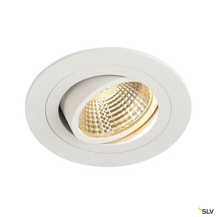 NEW TRIA 1 SET recessed fitting, LED, 3000K, round, white, 38°, 9.1W, incl. driver, clip springs