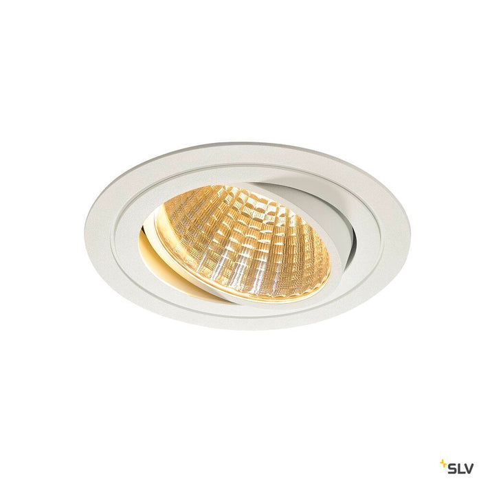 NEW TRIA 1 SET recessed fitting, LED, 2700K, round, white, 30°, 29W incl. driver, clip springs